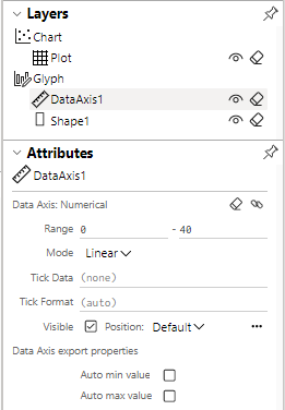 Charticulator Axis Export Properties