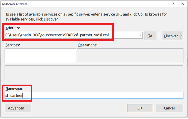 Add a service reference for a WSDL file in Visual Studio